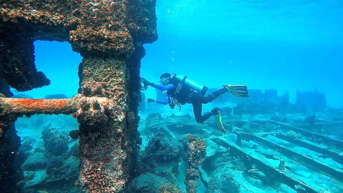 diving in Cancun